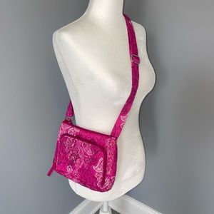 NWOT VERA BRADLEY Pink Paisley Print Crossbody Purse